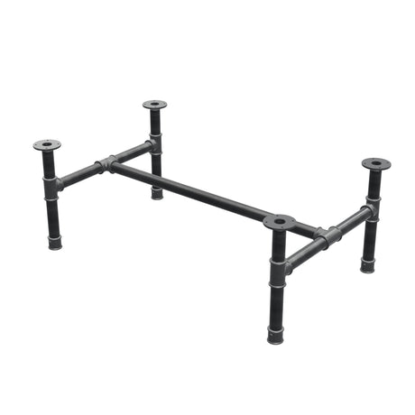 Piètement de table basse, structure en H, fonte et acier Ø 42 mm, 116 × 71 cm, hauteur 44 cm