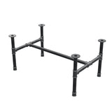 Piètement de table basse, structure en H, fonte et acier Ø 42 mm, 116 × 71 cm, hauteur 54 cm