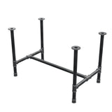 Piètement de table à manger, structure en H, fonte et acier Ø 42 mm, 116 × 71 cm, hauteur 74 cm