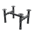 Piètement de table basse, structure en H, fonte et acier Ø 42 mm, 56 × 41 cm, hauteur 34 cm