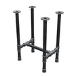 Piètement de table à manger, structure en H, fonte et acier Ø 42 mm, 56 × 41 cm, hauteur 74 cm