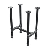 Piètement de table à manger, structure en H, fonte et acier Ø 42 mm, 56 × 41 cm, hauteur 74 cm