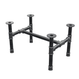 Piètement de table basse, structure en H, fonte et acier Ø 42 mm, 76 × 51 cm, hauteur 44 cm