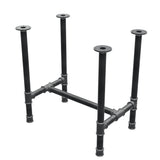 Piètement de table à manger, structure en H, fonte et acier Ø 42 mm, 76 × 51 cm, hauteur 74 cm