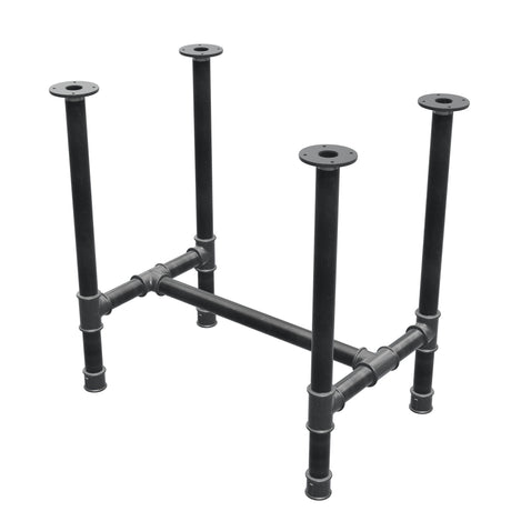 Piètement de table à manger, structure en H, fonte et acier Ø 42 mm, 76 × 51 cm, hauteur 74 cm