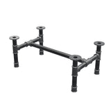 Piètement de table basse, structure en H, fonte et acier Ø 42 mm, 86 × 51 cm, hauteur 34 cm