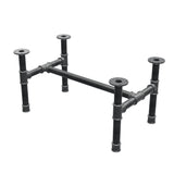 Piètement de table basse, structure en H, fonte et acier Ø 42 mm, 86 × 51 cm, hauteur 44 cm