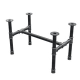 Piètement de table basse, structure en H, fonte et acier Ø 42 mm, 86 × 51 cm, hauteur 54 cm