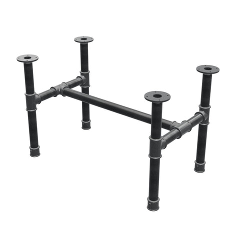 Piètement de table basse, structure en H, fonte et acier Ø 42 mm, 86 × 51 cm, hauteur 54 cm