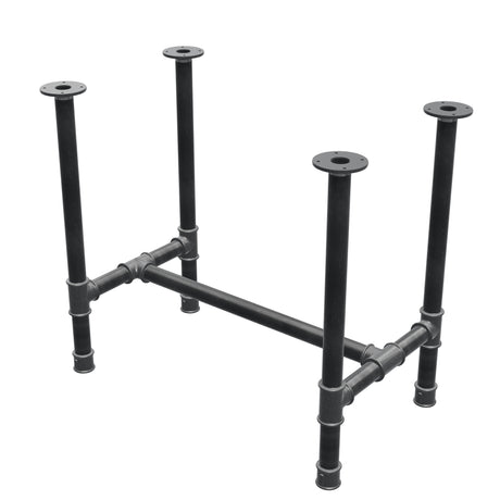 Piètement de table à manger, structure en H, fonte et acier Ø 42 mm, 86 × 51 cm, hauteur 74 cm