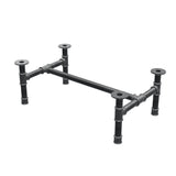Piètement de table basse, structure en H, fonte et acier Ø 42 mm, 96 × 57 cm, hauteur 34 cm