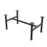 Piètement de table basse, structure en H, fonte et acier Ø 42 mm, 96 × 57 cm, hauteur 44 cm