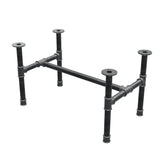 Piètement de table basse, structure en H, fonte et acier Ø 42 mm, 96 × 57 cm, hauteur 54 cm