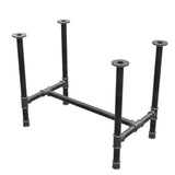 Piètement de table à manger, structure en H, fonte et acier Ø 42 mm, 96 × 57 cm, hauteur 74 cm