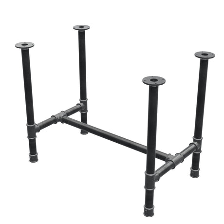 Piètement de table à manger, structure en H, fonte et acier Ø 42 mm, 96 × 57 cm, hauteur 74 cm