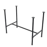 Piètement de table à manger, structure en H, fonte et acier Ø 27 mm, 101 × 55 cm, hauteur 74 cm