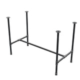 Piètement de table à manger, structure en H, fonte et acier Ø 27 mm, 111 × 55 cm, hauteur 74 cm