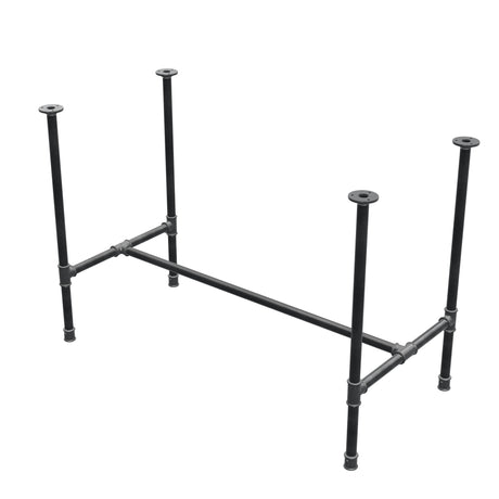 Piètement de table à manger, structure en H, fonte et acier Ø 27 mm, 111 × 55 cm, hauteur 74 cm