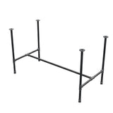 Piètement de table à manger, structure en H, fonte et acier Ø 27 mm, 131 × 65 cm, hauteur 74 cm