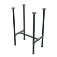 Piètement de table à manger, structure en H, fonte et acier Ø 27 mm, 51 × 35 cm, hauteur 74 cm