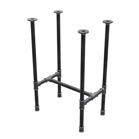 Piètement de table à manger, structure en H, fonte et acier Ø 27 mm, 51 × 35 cm, hauteur 74 cm
