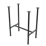 Piètement de table à manger, structure en H, fonte et acier Ø 27 mm, 61 × 39 cm, hauteur 74 cm