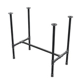 Piètement de table à manger, structure en H, fonte et acier Ø 27 mm, 81 × 45 cm, hauteur 74 cm
