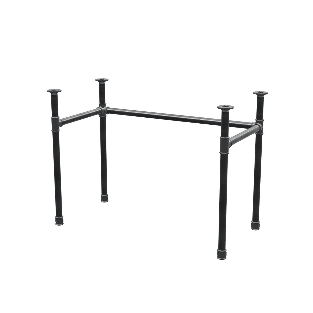 Piètement de bureau, châssis en U, fonte et acier Ø 34 mm, 102 × 52 cm, hauteur 72 cm
