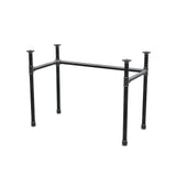 Piètement de bureau, châssis en U, fonte et acier Ø 34 mm, 102 × 52 cm, hauteur 72 cm