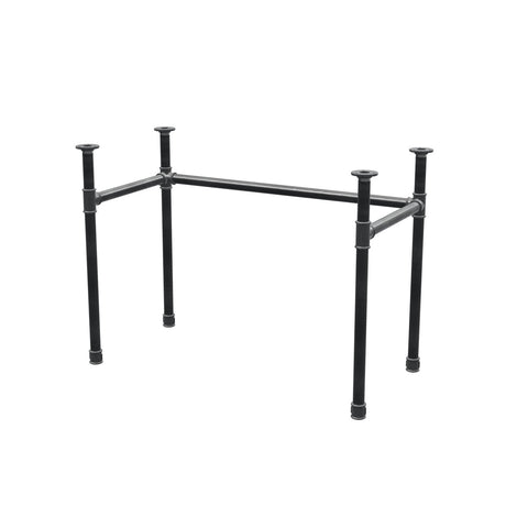 Piètement de bureau, châssis en U, fonte et acier Ø 34 mm, 102 × 52 cm, hauteur 72 cm