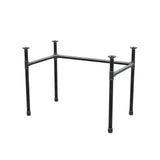 Piètement de bureau, châssis en U, fonte et acier Ø 34 mm, 102 × 62 cm, hauteur 72 cm
