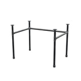 Piètement de bureau, châssis en U, fonte et acier Ø 34 mm, 102 × 72 cm, hauteur 72 cm
