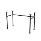 Piètement de bureau, châssis en U, fonte et acier Ø 34 mm, 112 × 52 cm, hauteur 72 cm