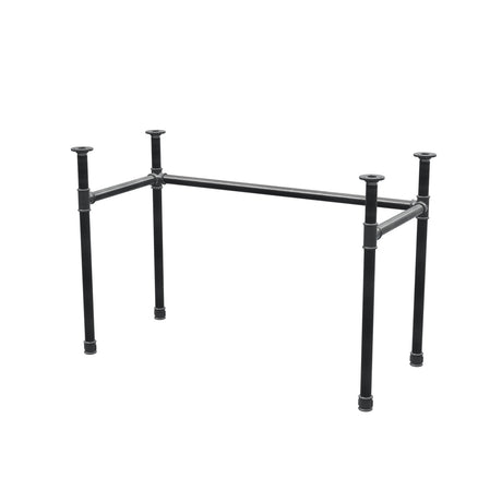 Piètement de bureau, châssis en U, fonte et acier Ø 34 mm, 112 × 52 cm, hauteur 72 cm