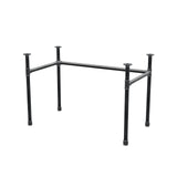 Piètement de bureau, châssis en U, fonte et acier Ø 34 mm, 112 × 62 cm, hauteur 72 cm