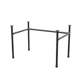 Piètement de bureau, châssis en U, fonte et acier Ø 34 mm, 112 × 72 cm, hauteur 72 cm