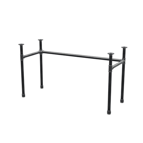Piètement de bureau, châssis en U, fonte et acier Ø 34 mm, 132 × 52 cm, hauteur 72 cm