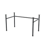 Piètement de bureau, châssis en U, fonte et acier Ø 34 mm, 132 × 72 cm, hauteur 72 cm