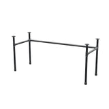 Piètement de bureau, châssis en U, fonte et acier Ø 34 mm, 162 × 62 cm, hauteur 72 cm