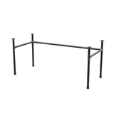 Piètement de bureau, châssis en U, fonte et acier Ø 34 mm, 162 × 72 cm, hauteur 72 cm