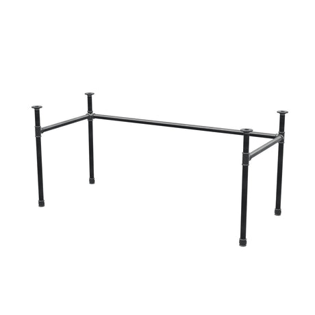 Piètement de bureau, châssis en U, fonte et acier Ø 34 mm, 162 × 72 cm, hauteur 72 cm