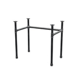Piètement de bureau, châssis en U, fonte et acier Ø 34 mm, 82 × 52 cm, hauteur 72 cm