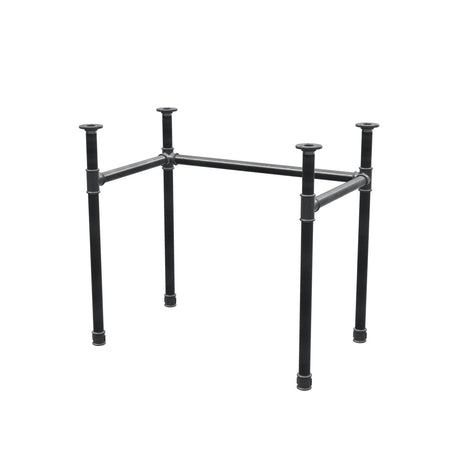 Piètement de bureau, châssis en U, fonte et acier Ø 34 mm, 82 × 52 cm, hauteur 72 cm