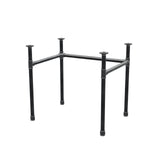 Piètement de bureau, châssis en U, fonte et acier Ø 34 mm, 82 × 62 cm, hauteur 72 cm