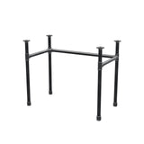 Piètement de bureau, châssis en U, fonte et acier Ø 34 mm, 92 × 52 cm, hauteur 72 cm