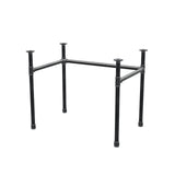 Piètement de bureau, châssis en U, fonte et acier Ø 34 mm, 92 × 62 cm, hauteur 72 cm
