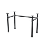 Piètement de bureau, châssis en U, fonte et acier Ø 42 mm, 106 × 56 cm, hauteur 70 cm
