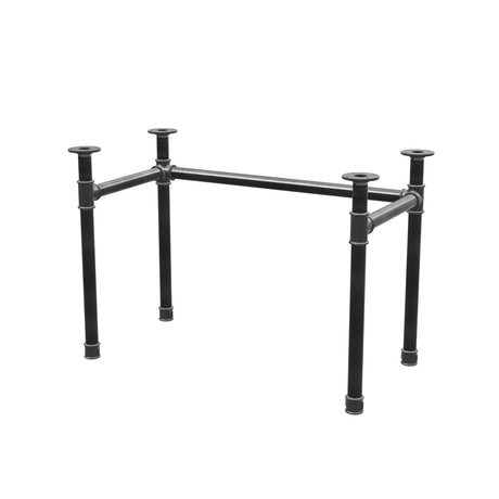 Piètement de bureau, châssis en U, fonte et acier Ø 42 mm, 106 × 56 cm, hauteur 70 cm