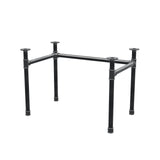 Piètement de bureau, châssis en U, fonte et acier Ø 42 mm, 106 × 66 cm, hauteur 70 cm