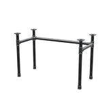 Piètement de bureau, châssis en U, fonte et acier Ø 42 mm, 116 × 56 cm, hauteur 70 cm